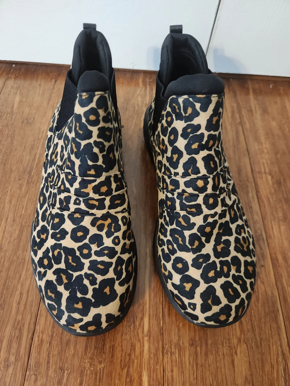 Ryka Women's Leopard Print Niah Slip-On Ankle Boots, 7.5 Wide